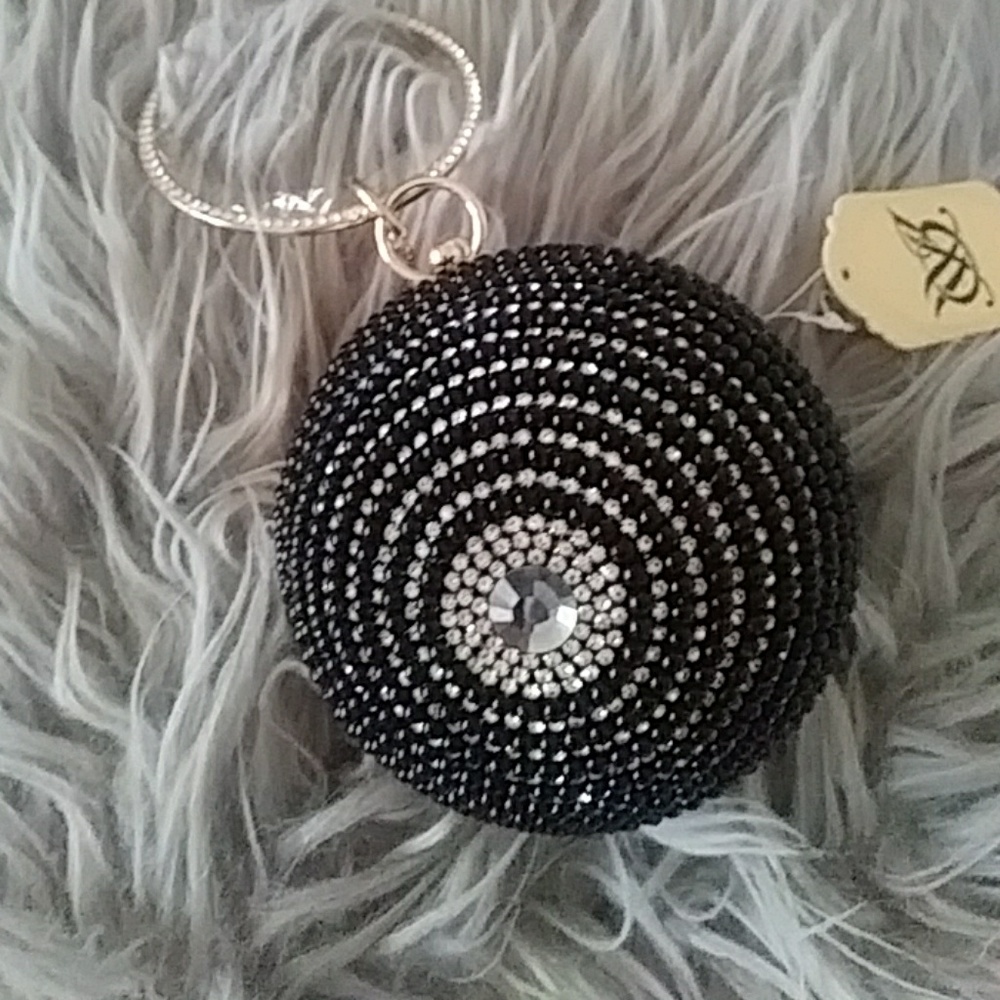 Hardshell Black Rhinestone evening handbag